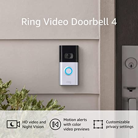Ring Video Doorbell 4 – improved 4-second colour video previews plus easy installation, and enhanced wifi
