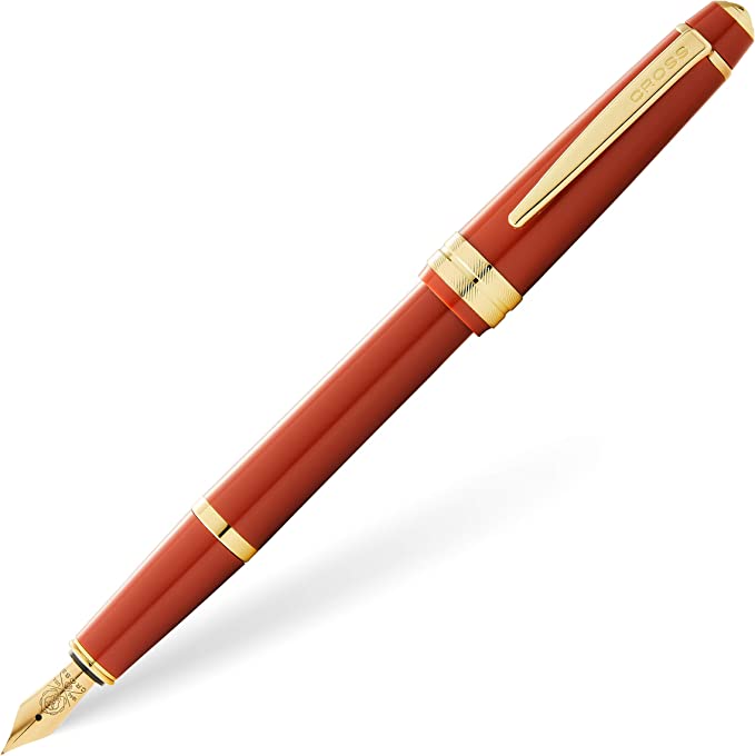 Cross Bailey Light Polished Amber Resin and Gold Tone Fine Point Fountain Pen