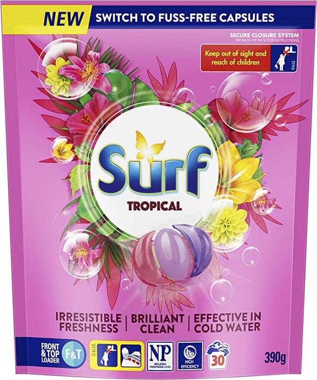 Surf Laundry Capsules Tropical 30 pack