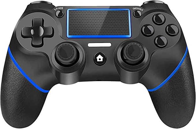 Wireless Controller Gamepad for PS4/PS4 Slim/PS4 pro/PC with USB Charge Cable with Dual Vibration, Clickable Touchpad, Audio Function, Light Bar and Anti-Slip