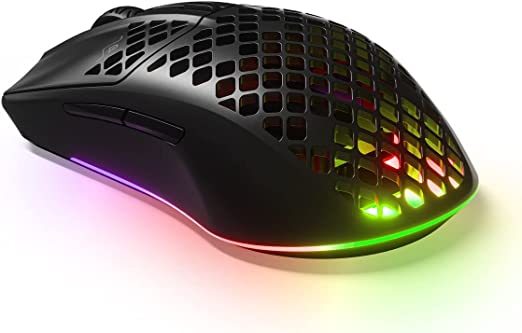 SteelSeries Aerox 3 Wireless Super Light Gaming Mouse with 200 Hour Battery Life Black, 62604