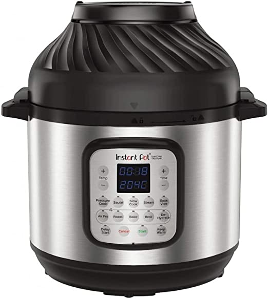 Instant Pot Duo Crisp + Air Fryer 11-in-1 Multicooker, 8L - Pressure Cooker, Air Fryer, Slow Cooker, Steamer, Sous Vide Machine, Dehydrator with Grill, Food Warmer & Baking Functions
