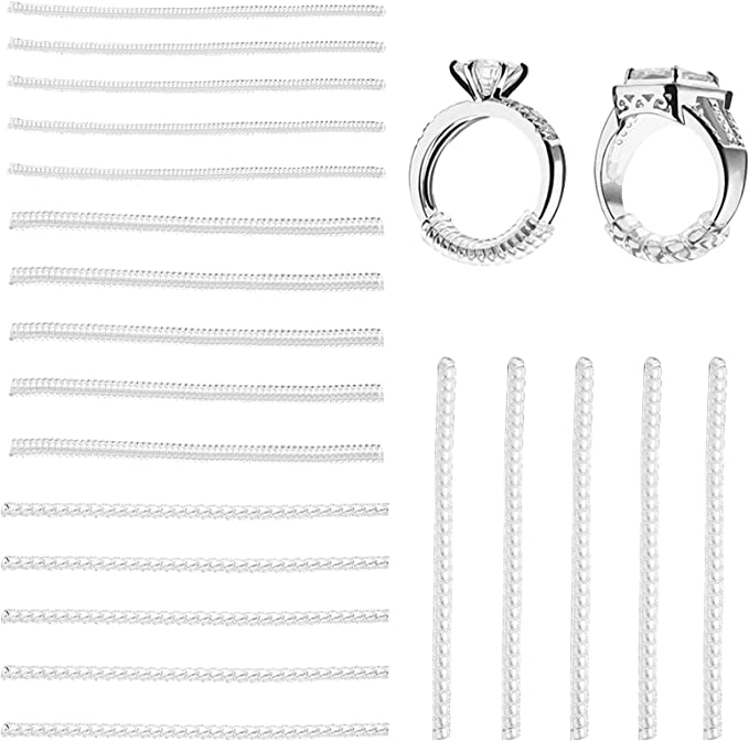 Set of 20, Ring Size Adjusters, SourceTon 2 Styles and 2 Sizes Ring Guard, Ring Sizer for Loose Rings