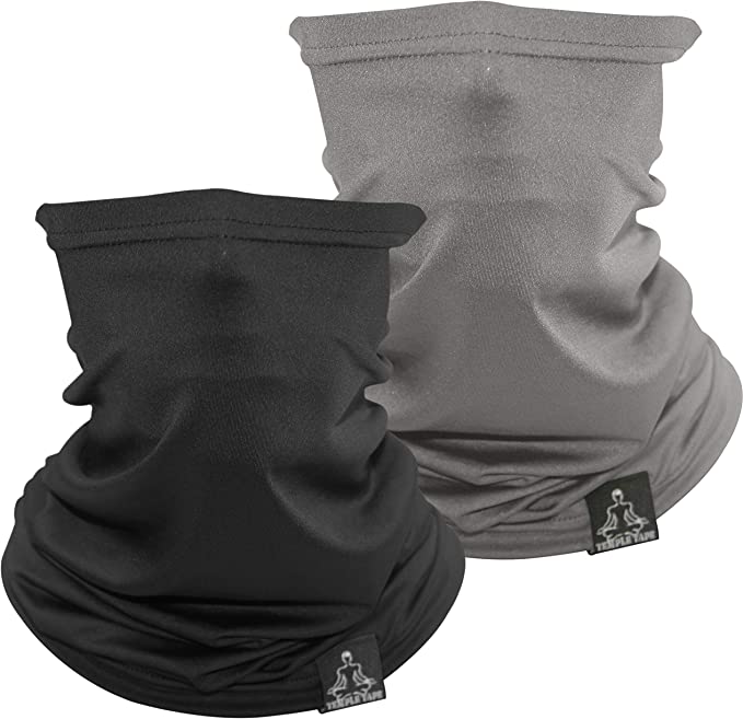 Temple Tape Lightweight Breathable Cooling Neck Gaiter- Men & Women, Multi-Use Face Mask; Running & UV Protection