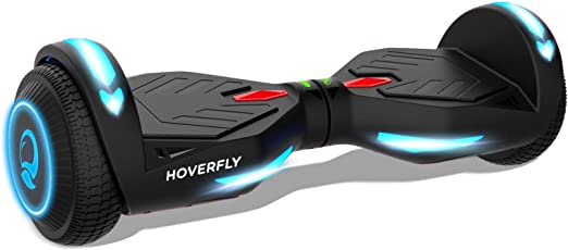 HOVERFLY NOVA Hoverboard for Kids Ages 6-12, 6.5inch Wheels with Led Lights, Max Speed 10km/h & 5km Long-Range Battery, Dual Motors 200W Self Balancing Scooters for Children Max Rider Weight 80kg