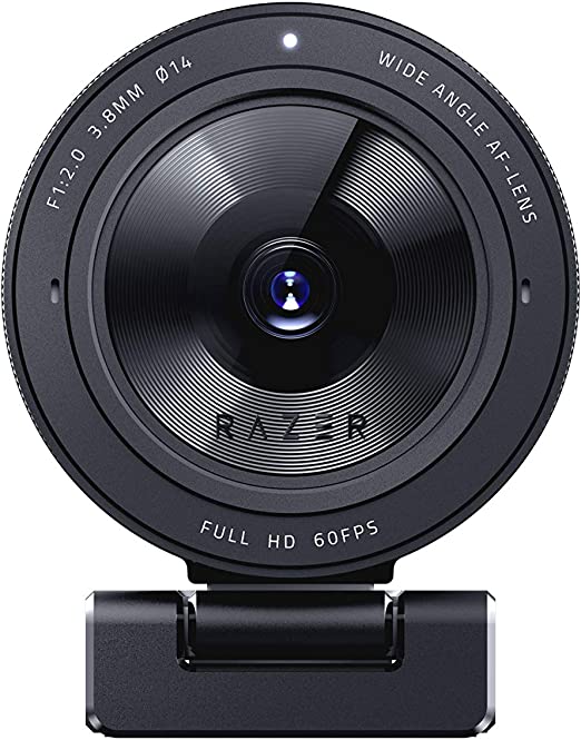 Razer Kiyo Pro - USB Streaming Camera with High-Performance Light Sensor and Stand (Webcam, Full HD Video 1080P, 60 FPS, HDR, Wide-Angle Lens, Open Broadcaster Software, Xsplit) Black