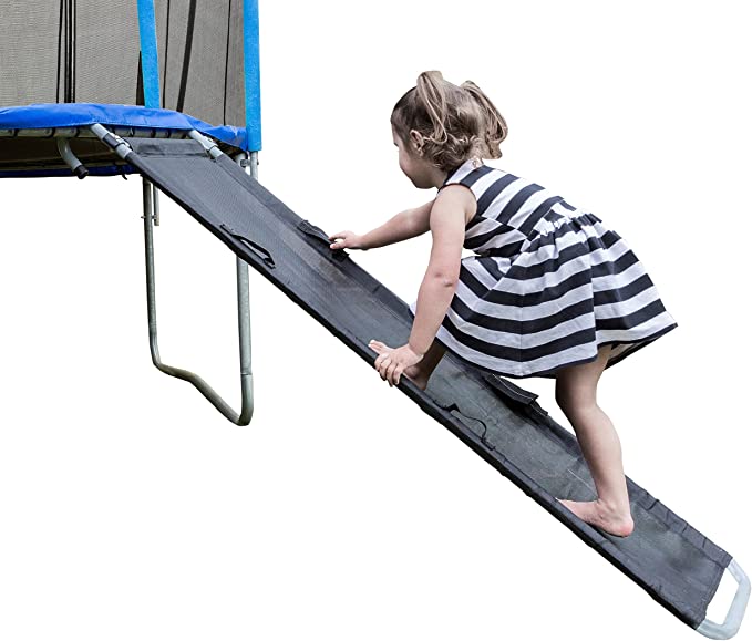 BounceDown Trampoline Slide Hook Ladder with Handles, 2-in-1 - Great for Little Kids to get on and Off The Trampoline