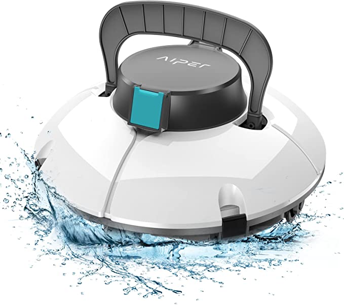 AIPER SMART Cordless Automatic Pool Cleaner, Strong Suction with 2pcs Upgraded Motors, Lightweight, IPX8 Waterproof, Auto-dock Robotic Pool Cleaner, Ideal for Above/In-ground Flat Pool Up to 538+Sq Ft