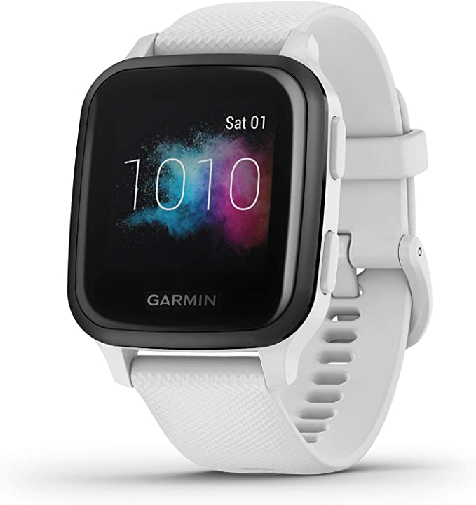 Garmin Venu Sq Music, GPS Fitness Smartwatch, Slate/White Band (Amazon Exclusive)