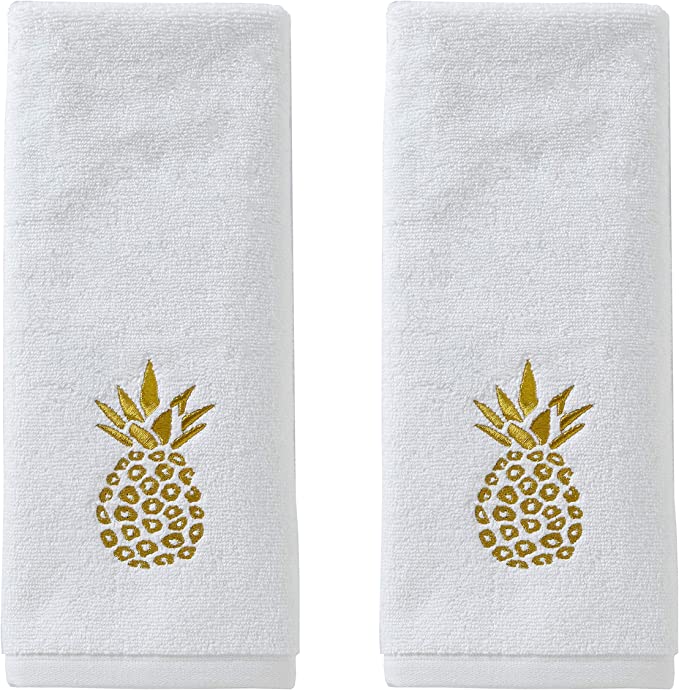 SKL Home by Saturday Knight Ltd. Gilded Pineapple Hand Towel (2-Pack), White