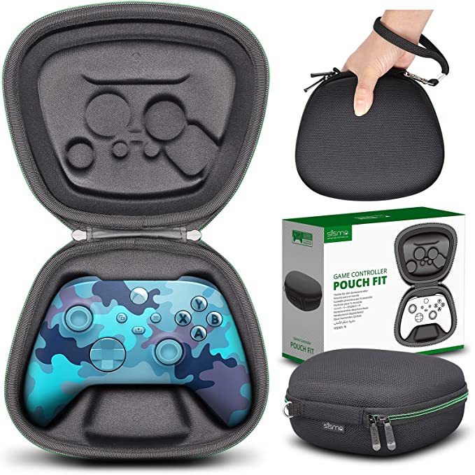 sisma Travel Case Compatible with Xbox Series X|S or Core Wireless Controller,Xbox Controller Holder Home Safekeeping Protective Cover Storage Case Black Carrying Bag