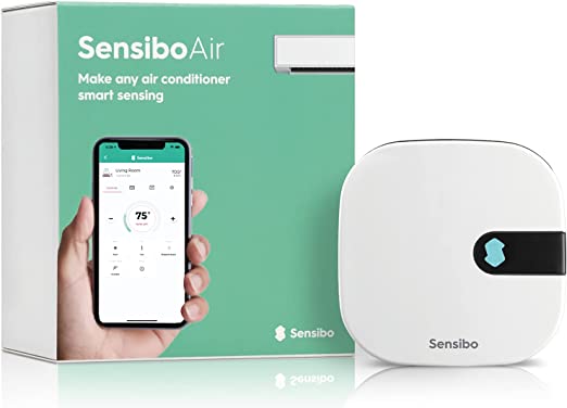 Sensibo Air - Smart Air Conditioner Controller. Apple HomeKit Certified. 60-Seconds Installation. Maintains Comfort and Energy Saving Features. Compatible with Google, Alexa, Apple HomeKit & Siri