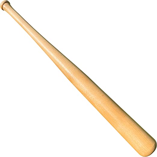 Genuine Solid Beech Wood Baseball Bat - 27 Inch 23 Oz - Tball Bat, Self Defense, Weight Training, and Pickup Games - Classic and Timeless Design - KOTIONOK