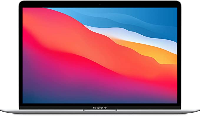 2020 Apple MacBook Air Laptop: Apple M1 Chip, 13″ Retina Display, 8GB RAM, 256GB SSD Storage, Backlit Keyboard, FaceTime HD Camera, Touch ID. Works with iPhone/iPad; Silver