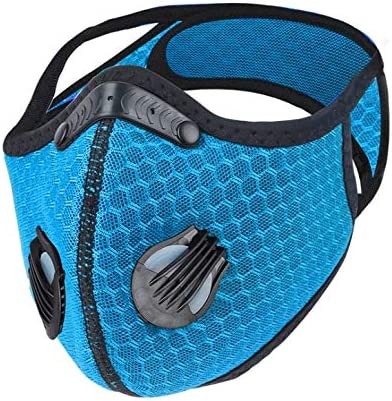 JJLCREATIONS Dust Mask Sports Face Cover Mask with filters, Reusable Windproof Dustproof Breathable Cycling Quick Dry Respirators Activated Carbon Nylon Spandex Mask for Outdoor and Running, Working, Quality Durables Adult and Washable Reusable , Easy to Adjust Protective Fabric Face cover w/Dust filter .