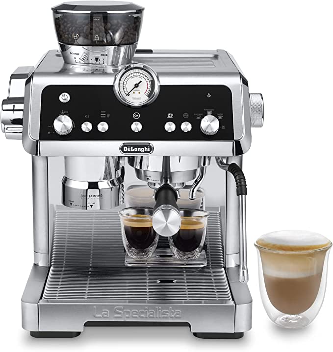 De'Longhi La Specialista Prestigio, Perfetto Manual Espresso Coffee Machine, EC9355.M, Metal, Control Grind, Dose and Temperature, Enjoy Barista Quality Coffee at Home