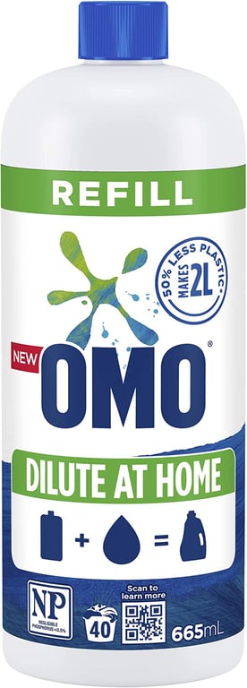 OMO Laundry Liquid Dilute at Home Refill Original 665mL (40 Washes)