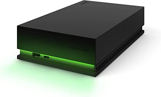 Seagate Xbox Game Drive Hub Portable External Hard Disk Drive with RGB LED Lighting, 8TB, Black
