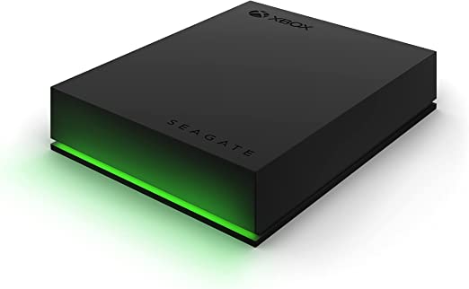 Seagate Xbox Game Drive Portable External Hard Disk Drive with RGB LED Lighting, 4TB, Black