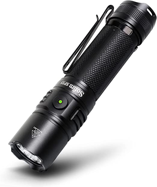 Sofirn SP35 Rechargeable LED Flashlight 2000 Lumen with ATR, Super Bright EDC Light with Battery (Inserted) and USBA to USBC Cable, for Outdoor Camping Hiking Hunting Fishing