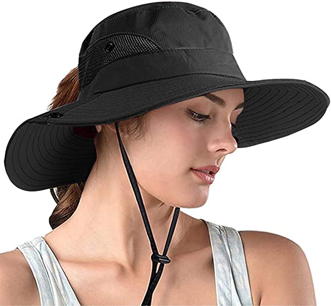 AutoWT Sun Hat for Women, UPF 50 + UV Protection Wide Brim Bucket Hat Adjustable Cap for Summer Fishing, Hiking, Camping, Garden, Farming, Outdoor Exercise
