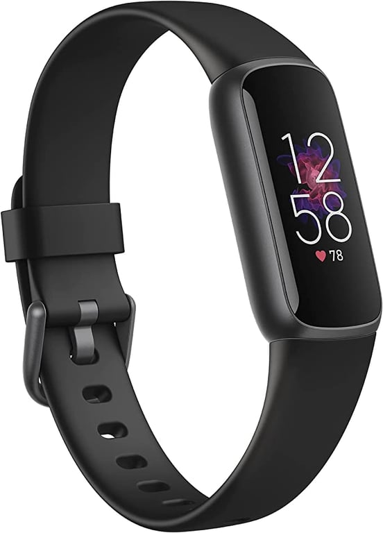Fitbit Luxe Fitness and Wellness Tracker with Stress Management, Sleep Tracking and 24/7 Heart Rate, Black/Graphite, One Size (S & L Bands Included)