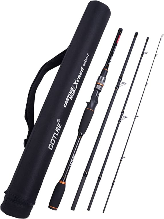 Goture Travel Fishing Rods 4Pcs,Casting/Spinning Rod with Case 6ft-10ft