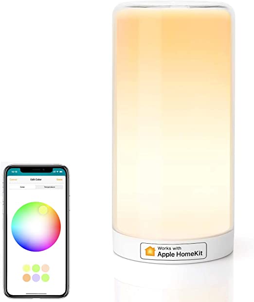 meross Smart Bedside Lamp Dimmable WiFi Table Lamp Night Light, Compatible with HomeKit (iOS13+), Alexa, Google Assistant and SmartThings, Tunable White and Multi-Color, Touch Control, Voice and APP Control, Schedule and Timer Visit the meross Store
