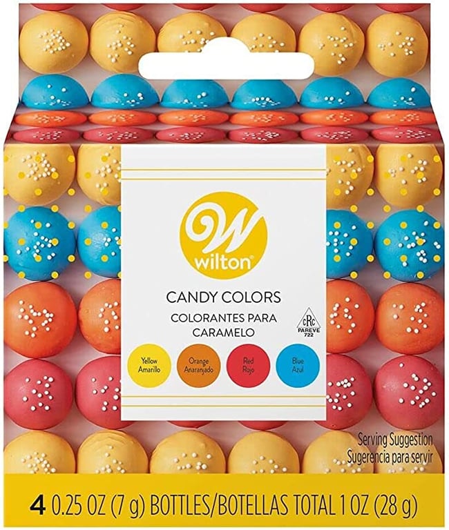 Wilton Oil-Based Food Primary Candy Colour 4 Piece Set