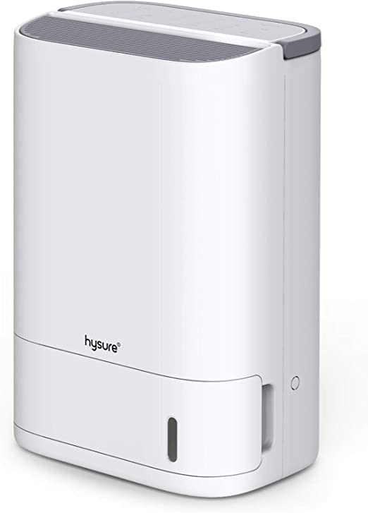 Hysure Larger Dehumidifier, Portable Smart Dry Dehumidifiers Ultra Quiet Home Dehumidifier for Damp Air, Mold, Moisture in Bathroom, Bedroom, Kitchen, Wardrobe, RV and Office-White Warm air