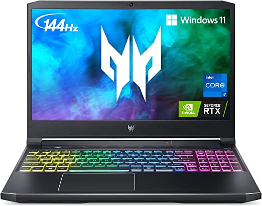 Acer Predator Helios 300 PH315-54-760S Gaming Laptop | Intel i7-11800H | NVIDIA GeForce RTX 3060 Laptop GPU | 15.6" FHD 144Hz 3ms IPS Display | 16GB DDR4 | 512GB SSD | Killer WiFi 6 | RGB Keyboard