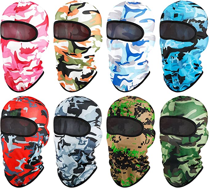 8 Pieces Sun Protection Balaclava Windproof Balaclava UV Protection Full Face Covering for Outdoor Sports