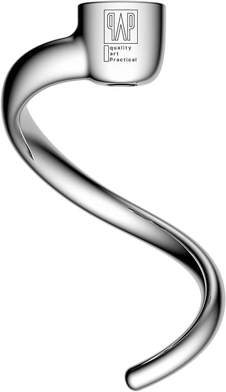 Spiral Dough Hook Replacement for KitchenAid 4.5-5 Qt. Tilt-Head Stand Mixers/Polished 18/8 Stainless Steel Accessories/No coating/Dishwasher Safe/Compatible for K45B/K5THCB/K5THBS