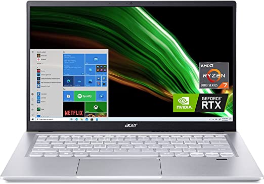 Acer Swift X SFX14-41G-R1S6 Creator Laptop | 14" Full HD 100% sRGB | AMD Ryzen 7 5800U | NVIDIA RTX 3050Ti Laptop GPU | 16GB LPDDR4X | 512GB NVMe SSD | Wi-Fi 6 | Backlit Keyboard | Windows 10 Home