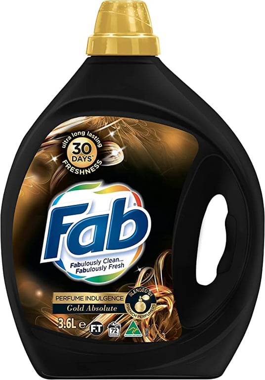 Fab Perfume Indulgence Gold Absolute Laundry Liquid Detergent, 3.6 liters