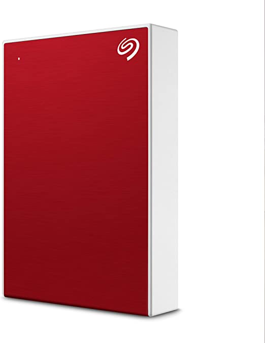 Seagate One Touch Portable External Hard Disk Drive with Data Recovery Services, 5TB, Red