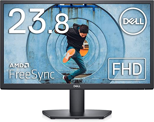 Dell Computer Monitor 24 inch FHD/Full HD (1920 x 1080) 16:9 Wide Aspect Ratio Display, AMD FreeSync, 75Hz Refresh Rate with Comfortview, Anti-Glare, HDMI - SE2422H - Black