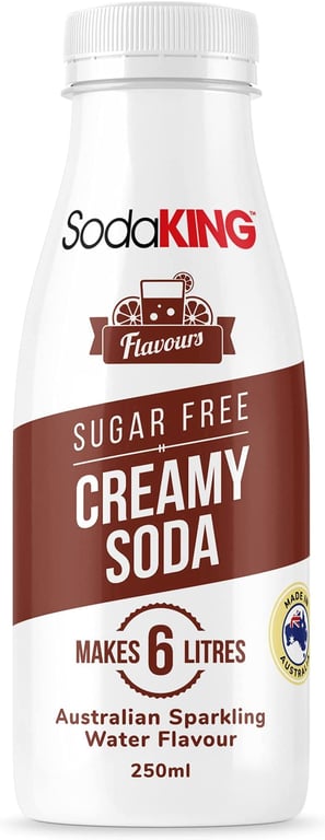 SodaKING Creamy Soda Sugar Free Sparkling Water Flavour 250 ml