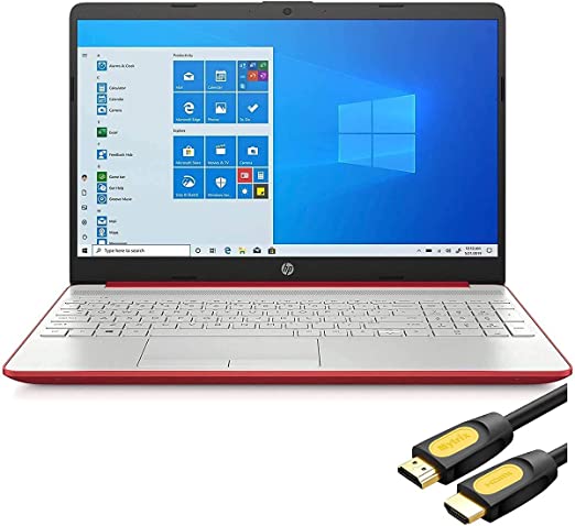HP 15.6" HD Micro-Edge Laptop Scarlet Red, Intel 4-Core Pentium Silver N5030 up to 3.10 GHz, 16GB RAM,1TB SSD, Webcam, USB-C, Ethernet, Numberpad, HDMI, Myrtix HDMI Cable, Win 10 Home S
