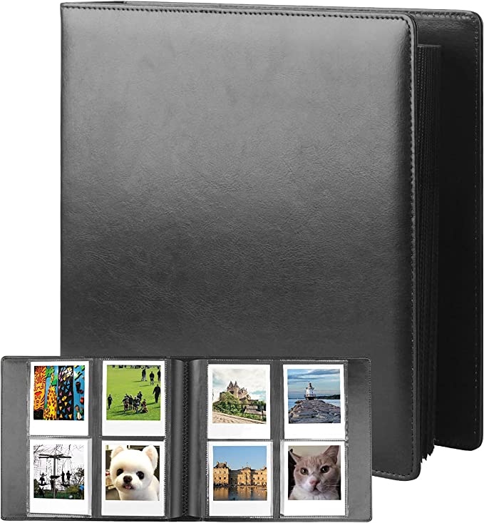 192 Pockets Photo Album for Fujifilm Instax Wide 300 Camera, Polaroid 600 i-Type Film Album, Extra Large Picture Albums for Polaroid Now OneStep2 OneStep+ Instant Camera, POP Lab Print Camera (black )