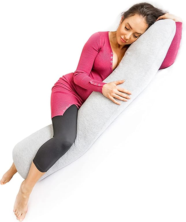 Kolbray® Full Body Pregnancy Pillow - Orthopaedic Pillow for Sleeping & Support with Removable Jersey Cover - Support Cushion for Pregnancy, Nursing or Pain Relief