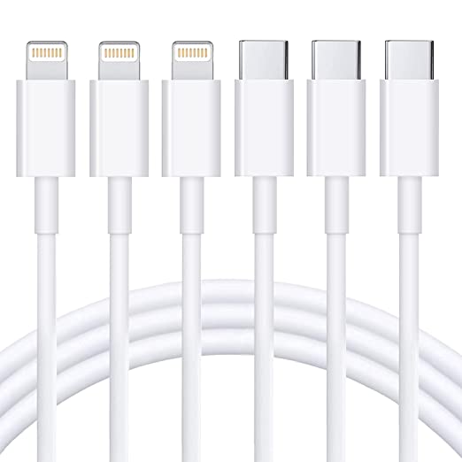 USB C to Lightning Cable 3Pack 6FT [Apple MFi Certified] iPhone Fast Charger Cable USB-C Power Delivery Charging Cord for iPhone 14/13/12/12 PRO Max/12 Mini/11/11PRO/XS/Max/XR/X/8/8Plus/iPad, White