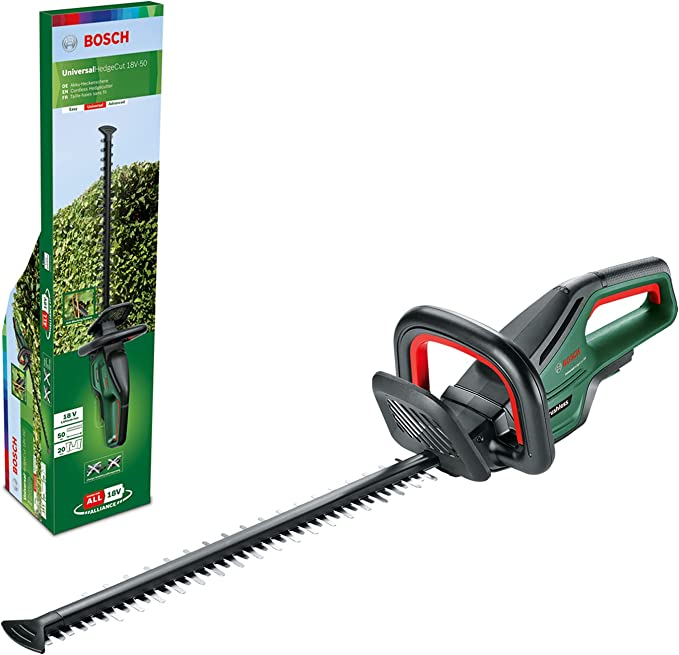 Bosch 18 V Cordless Brushless Hedge Trimmer, 550 mm, Anti Blocking System, Without Battery (UniversalHedgeCut 18-55)