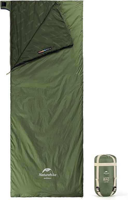 Naturehike Sleeping Bag – Envelope Lightweight Portable, Waterproof, Comfortable with Compression Sack - Great for 3 Season Traveling, Camping, Hiking, Outdoor Activities
