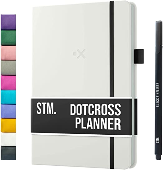 Planner 2022 2023 | Daily weekly monthly academic planner 2022-2023 | College planner, year agenda calendar | Aesthetic yearly school planner notebook | Hardcover | A5 Dotcross Planner - Undated