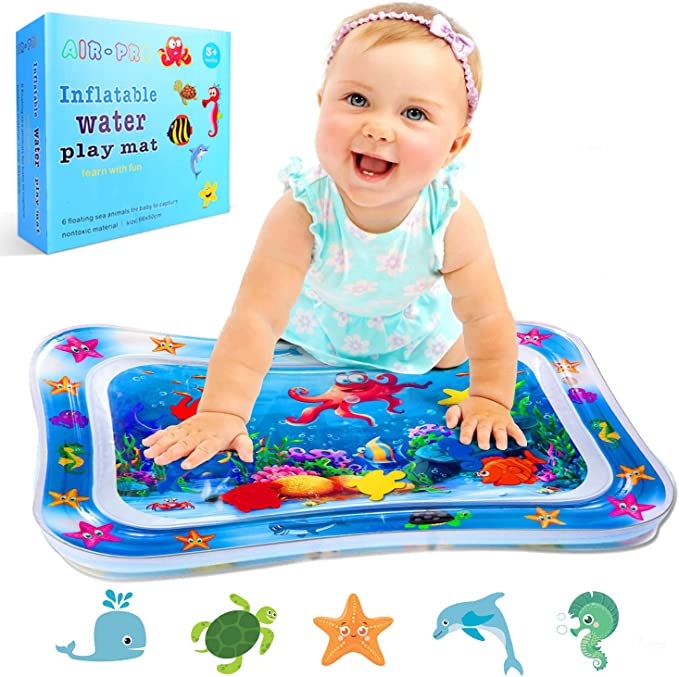 Niskite Baby Toys Tummy Time Mat: Infant Toys 3 6 9 12 Months| Baby Sensory Toys Inflatable Water Play Mat for Babies Crawling Development| Newborn Montessori Toys for Baby Boy Girl Gifts