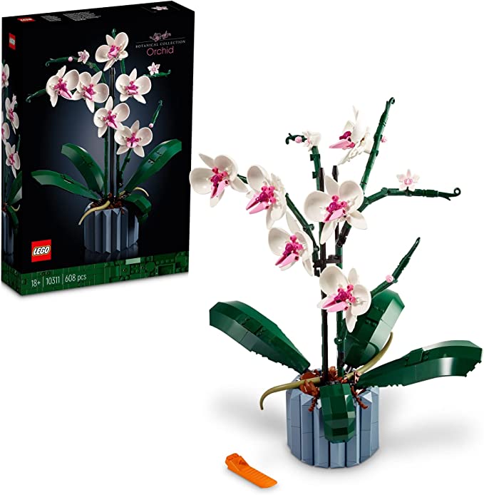 LEGO Icons Orchid Plant Decor Building Kit for Adults; Build an Orchid Display Piece for The Home or Office 10311