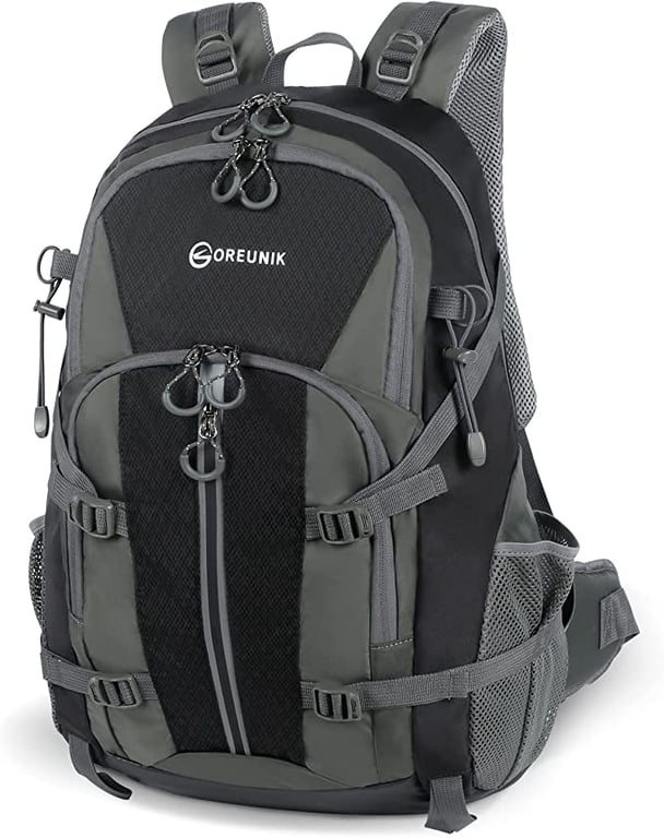 Oreunik Hiking Backpack 45L, Breathable Lightweight Waterproof Rucksack for Men Women, Multi-functional Hang System Large Rucksack for Outdoor Mountaineering Trekking Camping