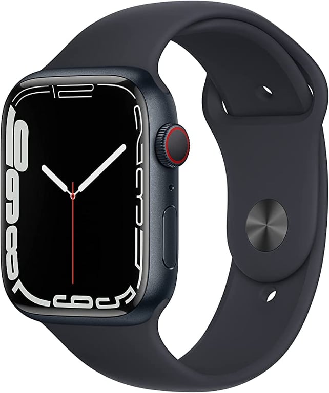 Apple Watch Series 7 (GPS + Cellular, 45mm) - Midnight Aluminium Case with Midnight Sport Band - Regular