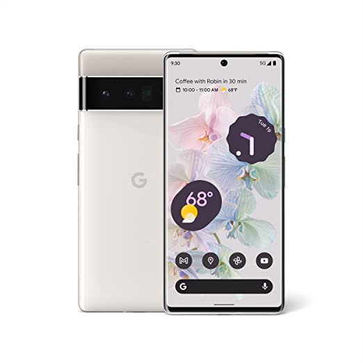 Google Pixel 6 Pro Dual SIM 128GB ROM + 12GB RAM Factory Unlocked 5G Smartphone (Cloudy White) - International Version
